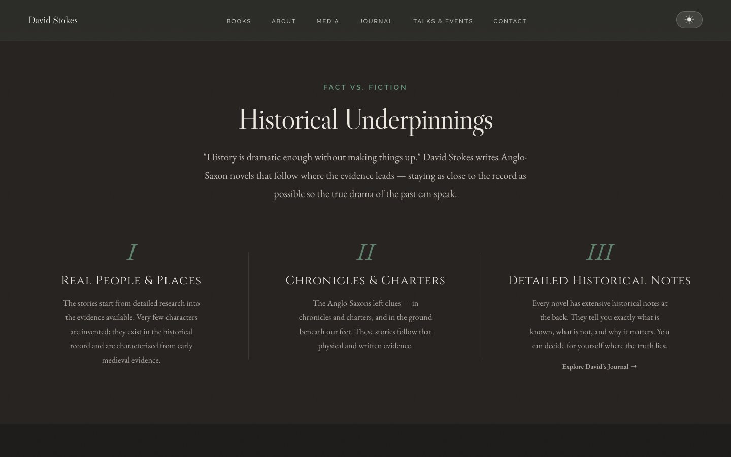 Historical Underpinnings section